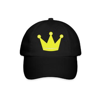 Krone Geburt Geburtstag Kinder T-Shirts - Baseballkappe - Schwarz/Schwarz - Vorne