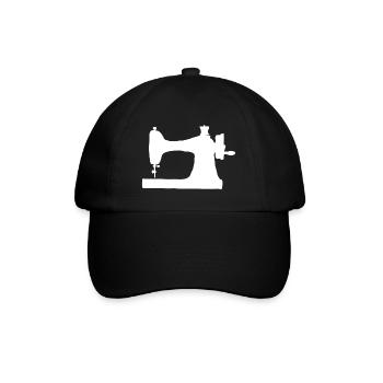 Nähmaschine - Baseballkappe - Schwarz/Schwarz - Vorne