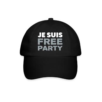 Je suis FREE PARTY - Casquette classique - noir/noir - Devant