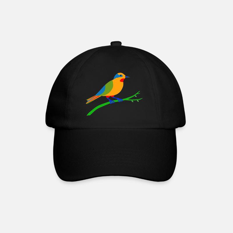 mehrfarbiger vogel - Casquette classique - noir/noir
