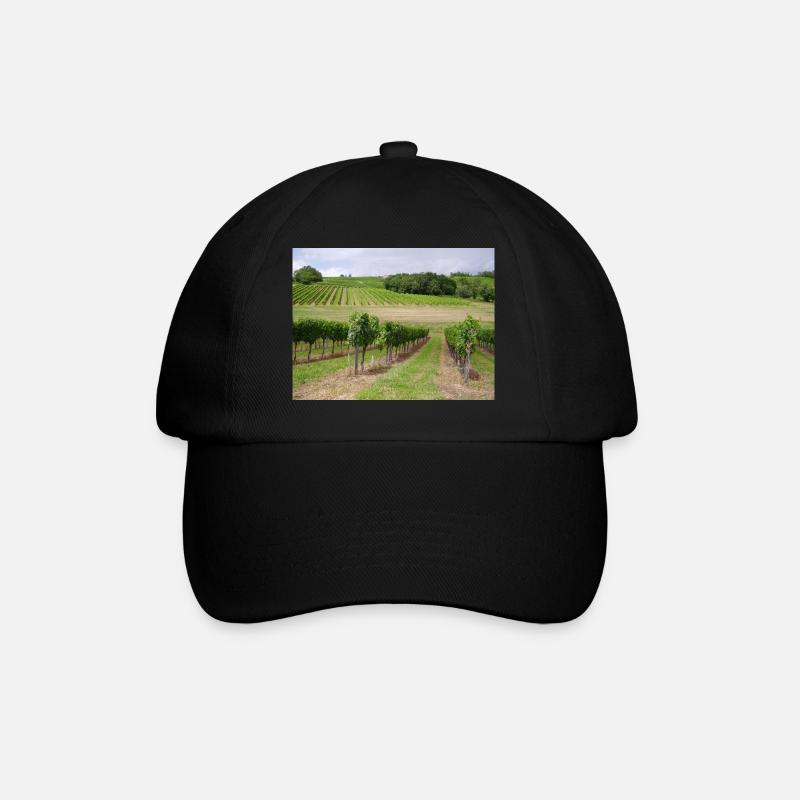Weinberge - Baseballkappe - Schwarz/Schwarz