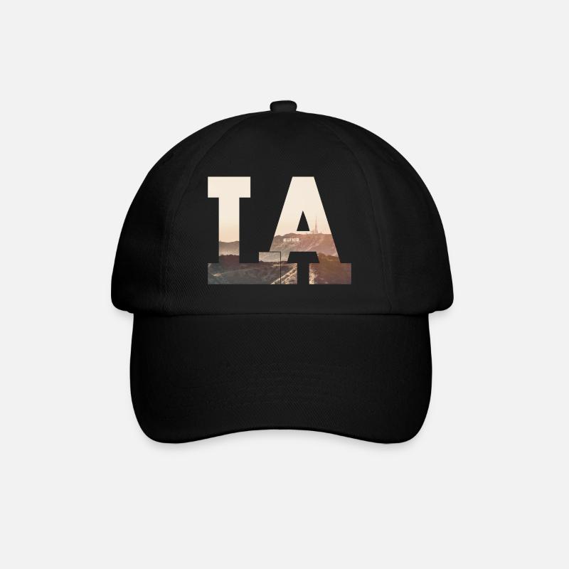 LA - Baseball Cap - black/black