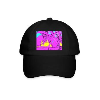 Pont violet dans Pop Art - Casquette classique - noir/noir - Devant