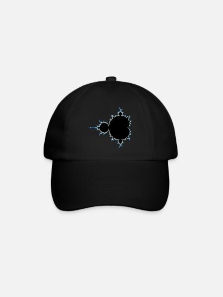 Elektrischer Mandelbrot - Baseballkappe - Schwarz/Schwarz