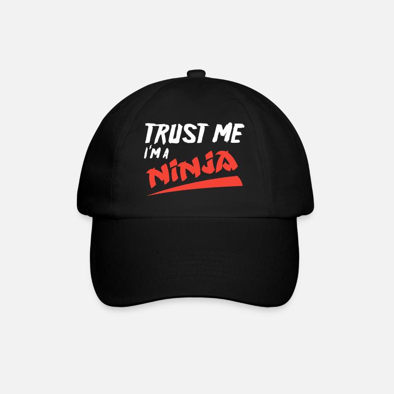 Ninja - Baseballkappe - Schwarz/Schwarz