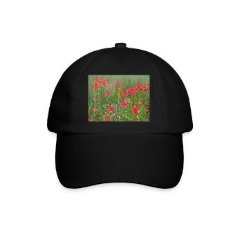 Poppy meadow - Baseball Cap - black/black - Front