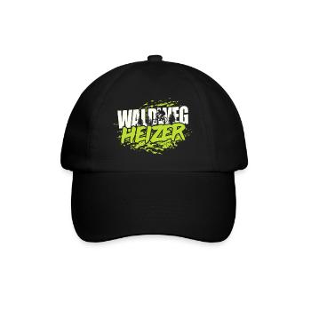 MTB Downhill Mountainbiker - Waldweg Heizer - Baseballkappe - Schwarz/Schwarz - Vorne