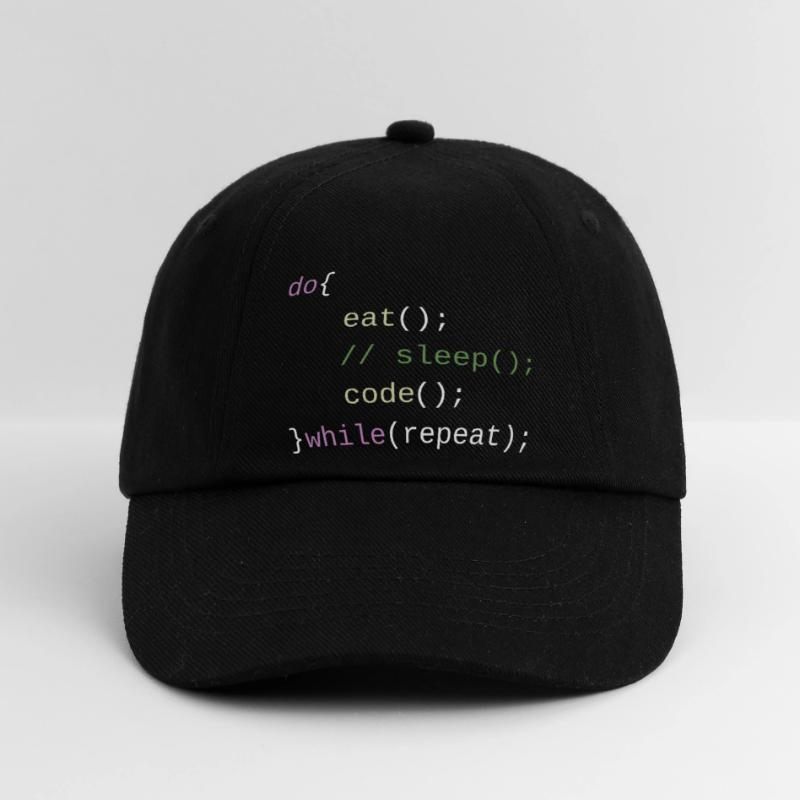 Eat Sleep Code Repeat - Code Design Baseballkappe