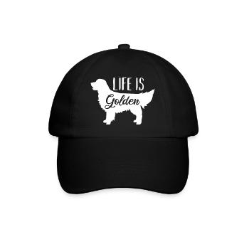 Golden retriever - Baseball Cap - black/black - Front