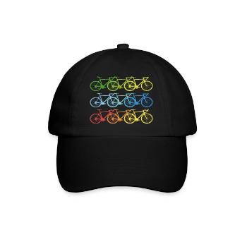 bike t-shirt sport bike summer spring - Baseball Cap - black/black - Front