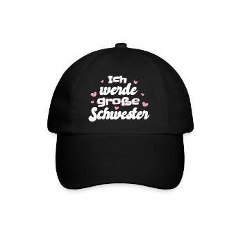 Liebevolle Schwester Botschaft - Baseballkappe - Schwarz/Schwarz - Vorne