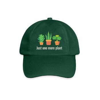 Just one more plant - Baseball Cap - bottle green - Front
