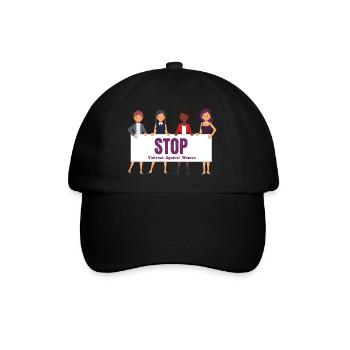 Tshirt stop aux violences conjugales aux femmes - Casquette classique - noir/noir - Devant