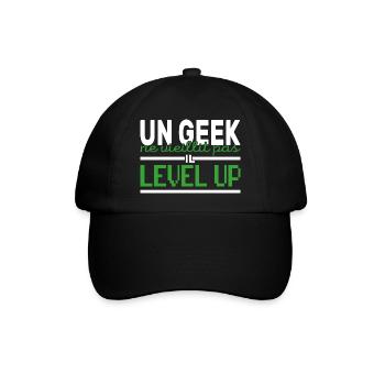 Un Geek ne vieillit Pas il Level up - Casquette classique - noir/noir - Devant