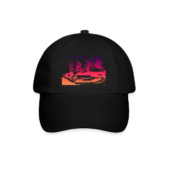 bmx race racing racer - Casquette classique - noir/noir - Devant