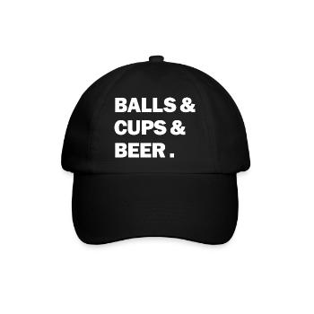 Balls and Mugs and Beer Beer Pong Beer Pong - Baseball Cap - black/black - Front