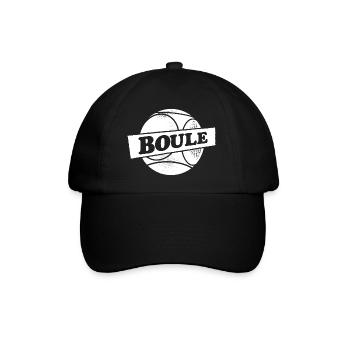 Petanque Boule Ball Outfit for Bouler Boule - Baseball Cap - black/black - Front