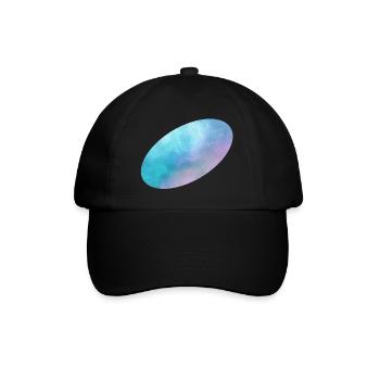 Space Ellipse schräg - Baseballkappe - Schwarz/Schwarz - Vorne