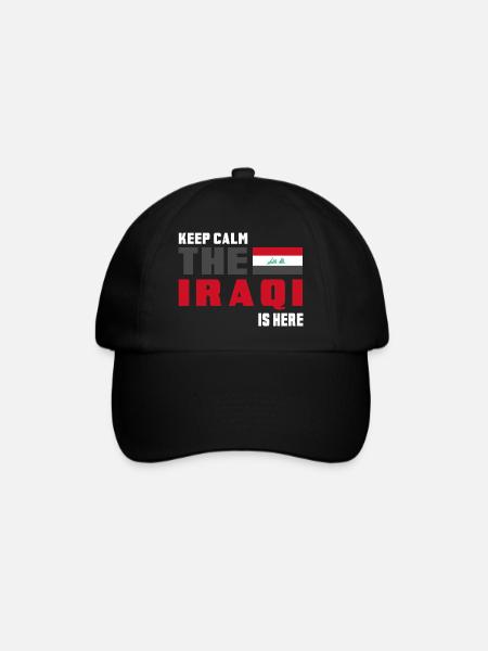 Keep Calm Irak Flaggen Design - Baseballkappe - Schwarz/Schwarz