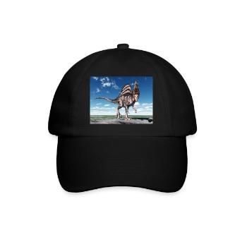 Dinosaur Spinosaurus in a landscape - Baseball Cap - black/black - Front