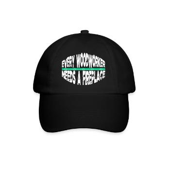 awesome badge funny carpenter - Baseball Cap - black/black - Front