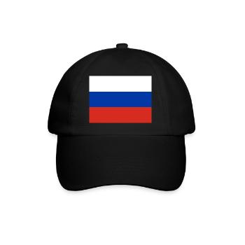 Russian flag - Baseball Cap - black/black - Front