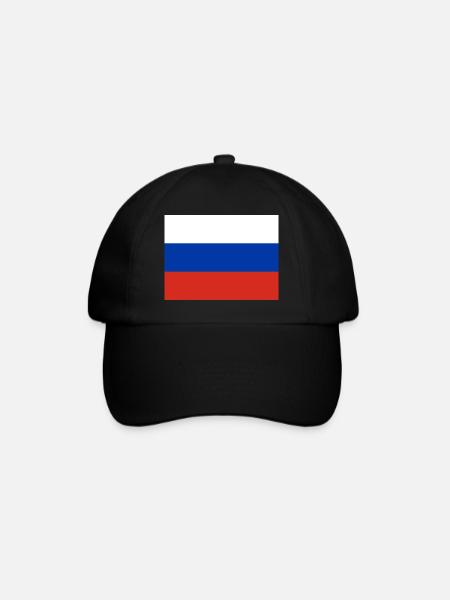 Drapeau russe - Casquette classique - noir/noir