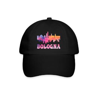Bologne Italie City Skyline Splash Coloré - Casquette classique - noir/noir - Devant