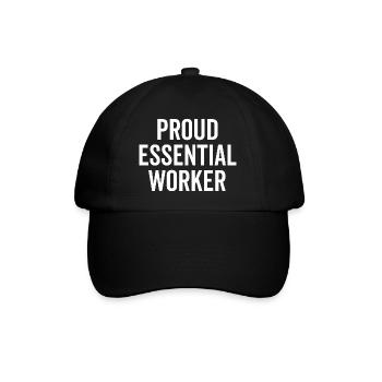 Fier travailleur essentiel - Casquette classique - noir/noir - Devant