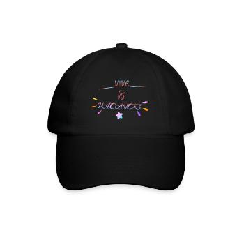 Vive les vacances shirt, voyage shirt - Casquette classique - noir/noir - Devant