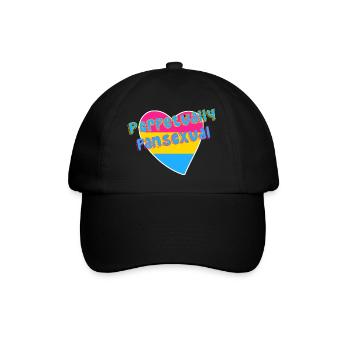 Perpetually Pansexual LGBTQIAP+ pan pride flag - Baseball Cap - black/black - Front