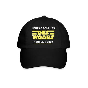 Lehre Österreich Lehrabschlussprüfung LAP Geschenk - Baseballkappe - Schwarz/Schwarz - Vorne