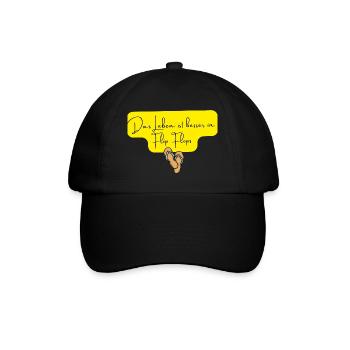 Flip Flop - Baseballkappe - Schwarz/Schwarz - Vorne