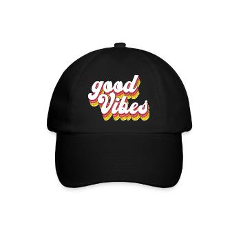 Good Vibes - Baseballkappe - Schwarz/Schwarz - Vorne