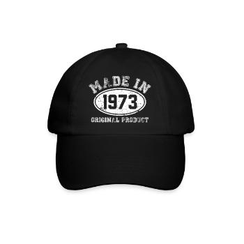 made in 1973 Original product - anniversaire - Casquette classique - noir/noir - Devant