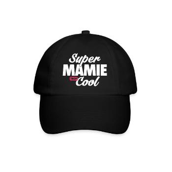 Super mamie Cool / humour grandmère - Casquette classique - noir/noir - Devant