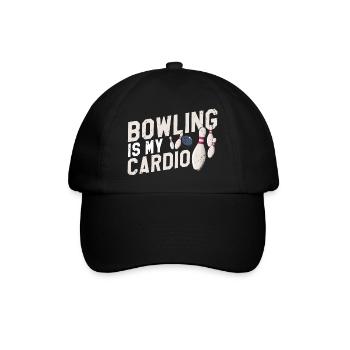 Bowling est mon cardio cool vintage bowler design - Casquette classique - noir/noir - Devant
