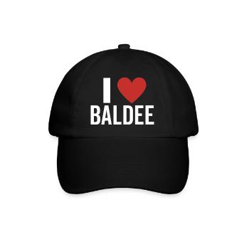 Ich liebe Baldee - Baseballkappe - Schwarz/Schwarz - Vorne