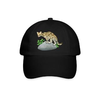 small ocelot - Baseball Cap - black/black - Front
