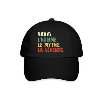David l homme le mythe la légende - Casquette classique - noir/noir - Devant
