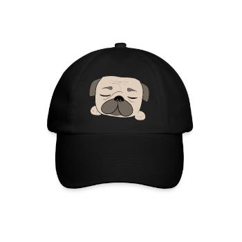 Sleeping Pug Dog Funny Dog Owners - Baseball Cap - black/black - Front