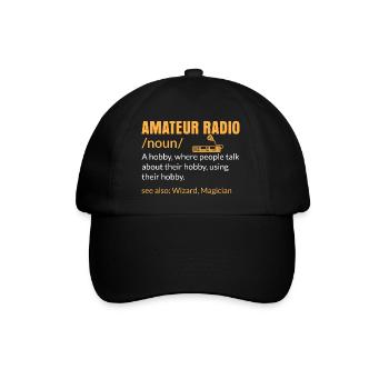 Amateur Radio A Hobby Enthusiast Operator - Baseballkappe - Schwarz/Schwarz - Vorne