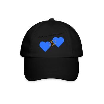 Heiratsantrag blau blau - Baseballkappe - Schwarz/Schwarz - Vorne