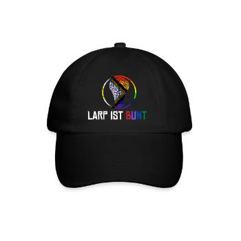 Larp ist bunt - Baseballkappe - Schwarz/Schwarz - Vorne