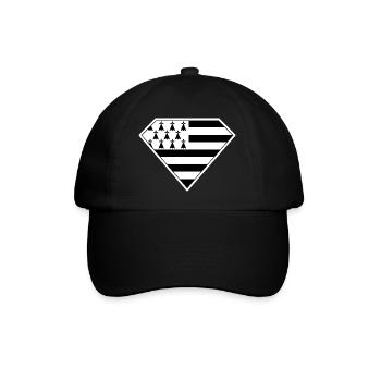 Super Gwenn Ha Du Breizh Cadeau de Bretagne - Casquette classique - noir/noir - Devant
