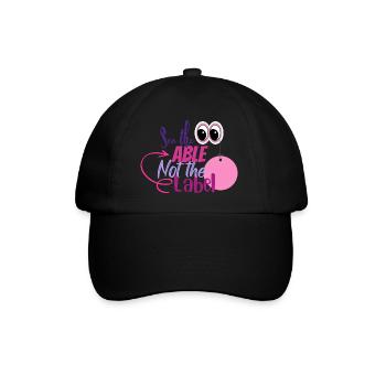 See the able not the label - Baseball Cap - black/black - Front