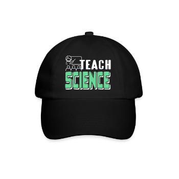 Teach Science Retro Science Teacher Designs - Baseball Cap - black/black - Front