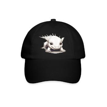 Little Baby Axolotl looks cute and cuddly - Baseball Cap - black/black - Front
