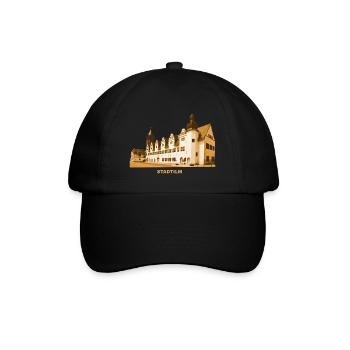 Stadtilm Rathaus Ilm-Kreis Thüringen - Baseballkappe - Schwarz/Schwarz - Vorne