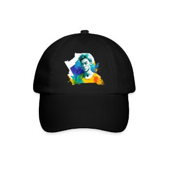 Aquarelle eines Jungen - Baseballkappe - Schwarz/Schwarz - Vorne